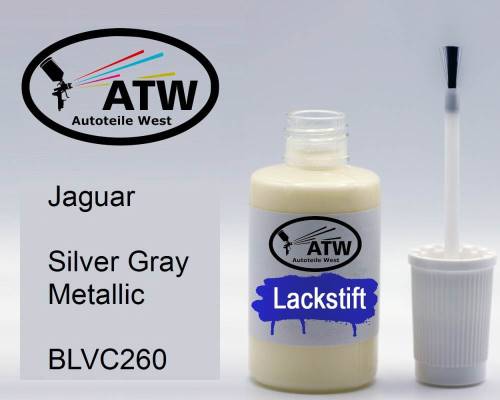 Jaguar, Silver Gray Metallic, BLVC260: 20ml Lackstift, von ATW Autoteile West.